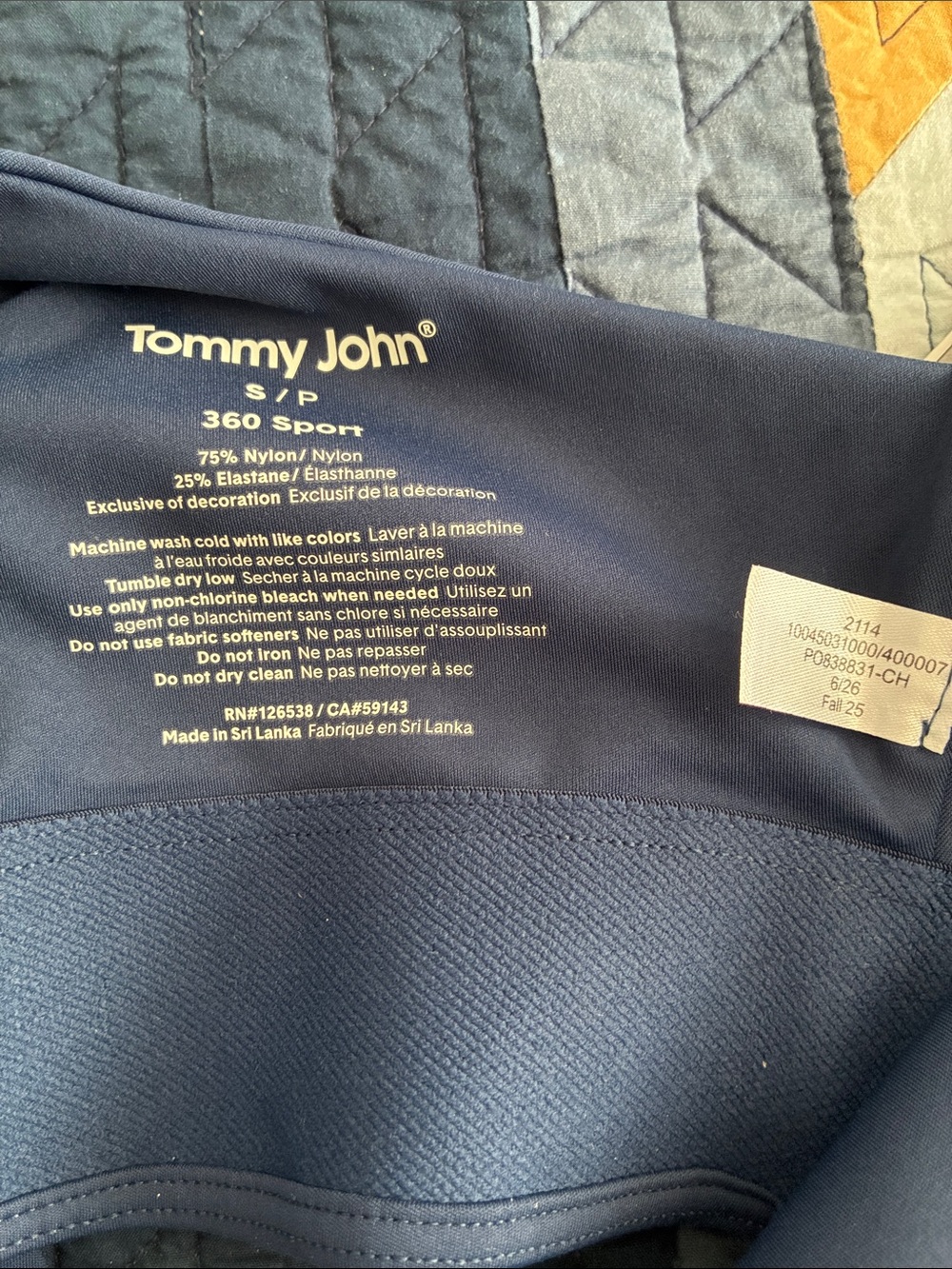 Tommy John Sports Bra Medium Impact Adjustable Size Small Dress Blues - Picture 8 of 8